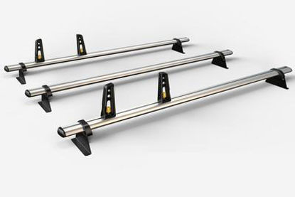 Picture of Van Guard 3x ULTI Roof Bars incl. wind deflector + 4 load stops | Renault Trafic 2014-Onwards | L1, L2 | H1 | VG315-3
