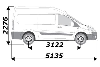 Picture of Rhino VanLadder - Silver Rear Door Ladder with fitting Kit for Citroen Dispatch 2007-2016 | L2 | H2 | Twin Rear Doors | AL7-LK21