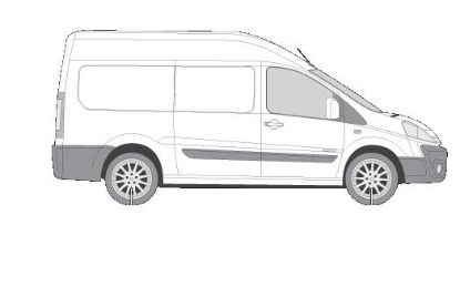 Picture of Rhino VanLadder - Silver Rear Door Ladder with fitting Kit for Fiat Scudo 2007-2016 | L2 | H2 | Twin Rear Doors | AL7-LK21