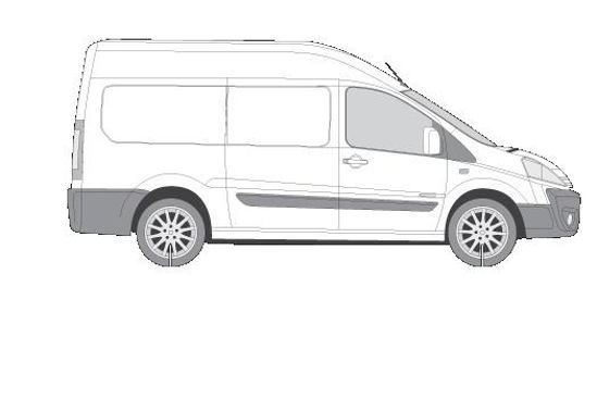 Picture of Rhino VanLadder - Silver Rear Door Ladder with fitting Kit for Fiat Scudo 2007-2016 | L2 | H2 | Twin Rear Doors | AL7-LK21