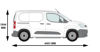 Picture of Rhino 2.2m SafeStow4 (One Ladder) | Peugeot Partner 2018-Onwards | Twin Rear Doors | L1 | H1 | RAS16-SK21