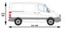 Picture of Rhino Delta Roof Bar Rear Roller System | Volkswagen Crafter 2006-2017 | L1 | H1 | 1275-S500P