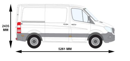 Picture of Van Guard Rear Roller System for ULTI Bars for Mercedes Sprinter 2006-2018 | L1 | H1 | Twin Rear Doors | VGR-17