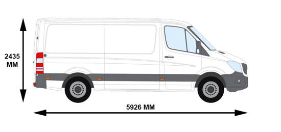 Picture of Van Guard Rear Roller System for ULTI Bars for Mercedes Sprinter 2006-2018 | L2 | H1 | Twin Rear Doors | VGR-18
