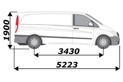 Picture of Van Guard Rear Roller System for ULTI Bars for Mercedes Vito 2003-2014 | L3 | H1 | Twin Rear Doors | VGR-15