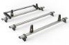 Picture of Van Guard 3x ULTI Roof Bars and Roller | Ford Transit Custom 2013-Onwards | Twin Rear Doors | L1, L2 | H1 | VG304-3+VGR-09