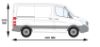 Picture of Van Guard 8 Bar ULTIRack+ Roof Rack with 4 Load Stops | MERCEDES SPRINTER 2006 - 2018 | Twin Rear Doors | L1 | H1 | VGUR-236