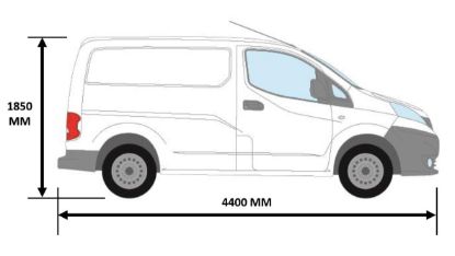 Picture of Van Guard ULTI Bar+ (Aluminium) - 2 Roof Bars for Nissan NV200 2009-2021 | L1 | H1 | VG282-2