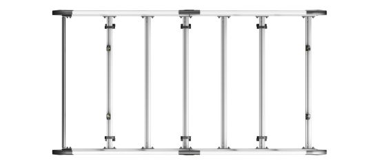 Picture of Van Guard ULTI Rack+ (Aluminium) - 5 Bar Roof Rack for Fiat Scudo 2007-2016 | L1 | H1 | Twin Rear Doors | VGUR-220