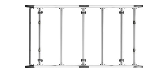 Picture of Van Guard ULTI Rack+ (Aluminium) - 6 Bar Roof Rack for Mercedes Citan 2012-2021 | L3 | H1 | Twin Rear Doors | VGUR-224