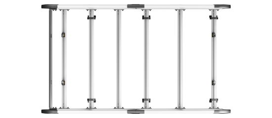 Picture of Van Guard ULTI Rack+ (Aluminium) - 5 Bar Roof Rack for Citroen Berlingo 2008-2018 | L2 | H1 | Twin Rear Doors | VGUR-235