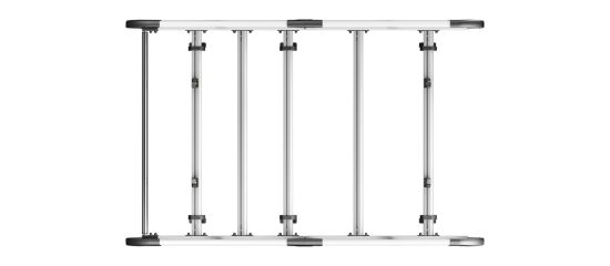 Picture of Van Guard ULTI Rack+ (Aluminium) - 4 Bar Roof Rack for Vauxhall Combo 2012-2018 | L1 | H1 | Twin Rear Doors | VGUR-242