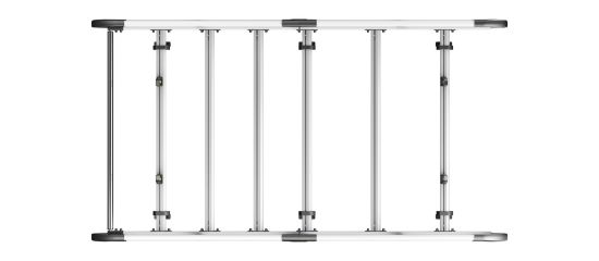 Picture of Van Guard ULTI Rack+ (Aluminium) - 5 Bar Roof Rack for Vauxhall Combo 2012-2018 | L2 | H1 | Twin Rear Doors | VGUR-243