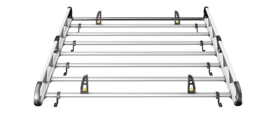 Picture of Van Guard ULTI Rack+ (Aluminium) - 7 Bar Roof Rack for Vauxhall Movano 2010-2021 | L2 | H2 | Twin Rear Doors | VGUR-244