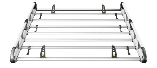 Picture of Van Guard ULTI Rack+ (Aluminium) - 6 Bar Roof Rack for Ford Transit Custom 2013-2023 | L1 | H1 | Twin Rear Doors | VGUR-250