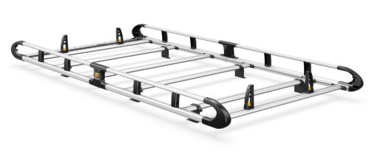 Van Guard ULTI Rack+ (Aluminium) - 6 Bar Roof Rack for Ford Transit Custom 2013-2023 | L2 | H2 | Twin Rear Doors