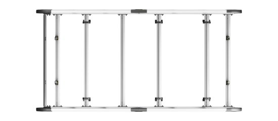 Picture of Van Guard ULTI Rack+ (Aluminium) - 6 Bar Roof Rack for Ford Transit Custom 2013-2023 | L2 | H2 | Twin Rear Doors | VGUR-253