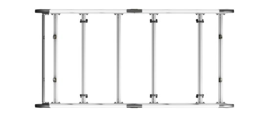 Picture of Van Guard ULTI Rack+ (Aluminium) - 6 Bar Roof Rack for Ford Transit Custom 2013-2023 | L2 | H2 | Twin Rear Doors | VGUR-253