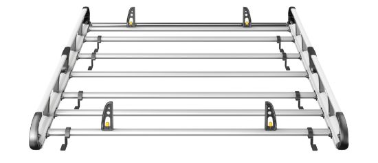 Picture of Van Guard ULTI Rack+ (Aluminium) - 6 Bar Roof Rack for Ford Transit 2014-Onwards | L3 | H3 | Twin Rear Doors | VGUR-259