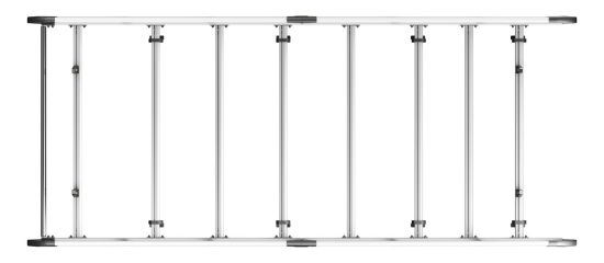 Picture of Van Guard ULTI Rack+ (Aluminium) - 7 Bar Roof Rack for Ford Transit 2014-Onwards | L4 | H3 | Twin Rear Doors | VGUR-260