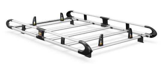 Van Guard ULTI Rack+ (Aluminium) - 4 Bar Roof Rack for Ford Transit Courier 2014-2023 | L1 | H1 | Twin Rear Doors