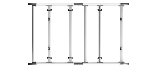 Picture of Van Guard ULTI Rack+ (Aluminium) - 4 Bar Roof Rack for Peugeot Expert 2016-Onwards | L1 | H1 | Twin Rear Doors | VGUR-271