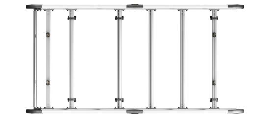 Picture of Van Guard ULTI Rack+ (Aluminium) - 4 Bar Roof Rack for Vauxhall Combo 2018-Onwards | L2 | H1 | Twin Rear Doors | VGUR-283