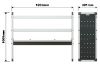 Picture of Van Guard Trade Van Racking Single Unit - 2 Straight Shelves, 1 Angled Shelf - H1009mm x W1250mm | TVR-303