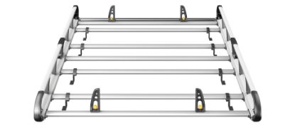 Picture of Van Guard ULTI Rack+ (Aluminium) - 6 Bar Roof Rack for Volkswagen T5 Transporter 2002-2015 | L1 | H1 | Twin Rear Doors | VGUR-205
