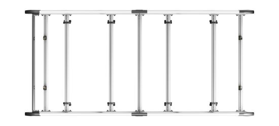 Picture of Van Guard ULTI Rack+ (Aluminium) - 6 Bar Roof Rack for Volkswagen T5 Transporter 2002-2015 | L1 | H1 | Twin Rear Doors | VGUR-205