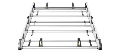 Picture of Van Guard ULTI Rack+ (Aluminium) - 7 Bar Roof Rack for Volkswagen T5 Transporter 2002-2015 | L2 | H1 | Twin Rear Doors | VGUR-207