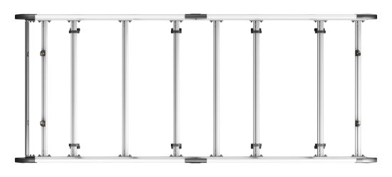 Picture of Van Guard ULTI Rack+ (Aluminium) - 7 Bar Roof Rack for Volkswagen T5 Transporter 2002-2015 | L2 | H1 | Twin Rear Doors | VGUR-207