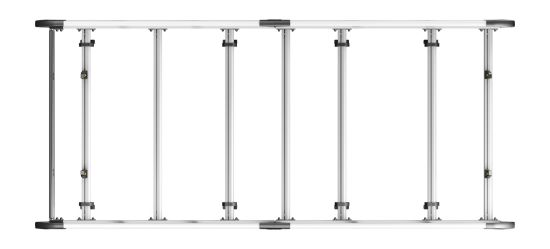 Picture of Van Guard ULTI Rack+ (Aluminium) - 7 Bar Roof Rack for Volkswagen T5 Transporter 2002-2015 | L2 | H1 | Tailgate | VGUR-208