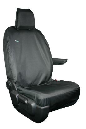 Picture of Town and Country Black Driver Seat Cover | Vauxhall Vivaro 2019-Onwards | CP01BLK