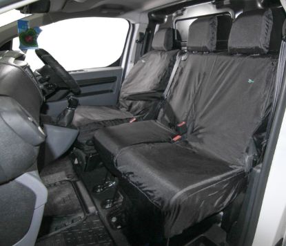 Picture of Town and Country Black Double Passenger Seat Cover | Peugeot Expert 2016-Onwards | CP02BLK