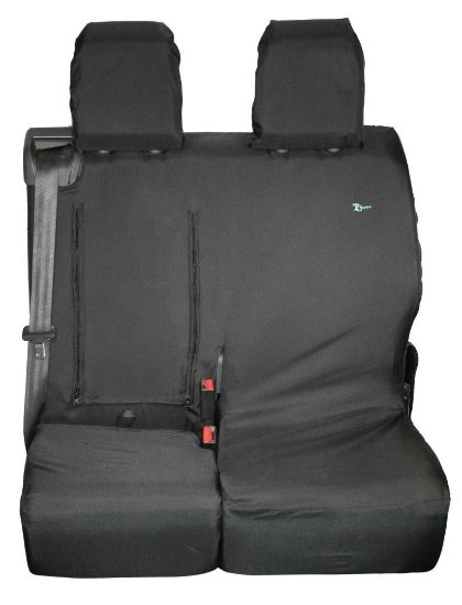 Picture of Town and Country Black Double Passenger Seat Cover | Vauxhall Vivaro 2019-Onwards | CP02BLK