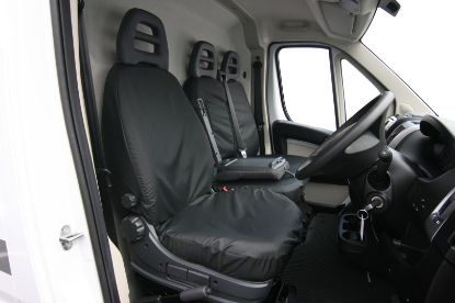 Picture of Town and Country Black Single Passenger or Driver Seat Cover | Fiat Ducato 2006-Onwards | CP11BLK