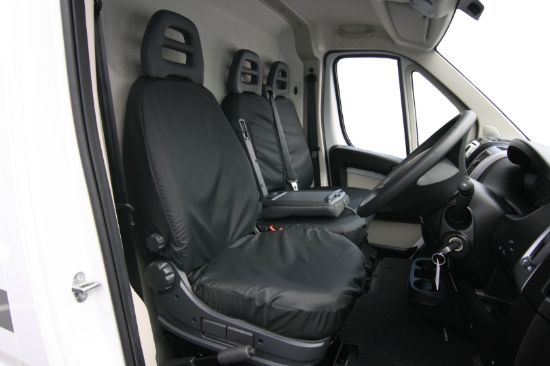 Town and Country Black Single Passenger or Driver Seat Cover | Peugeot Boxer 2006-Onwards