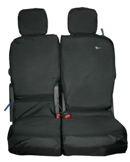 Picture of Town and Country Black Double Passenger Seat Cover | Citroen Berlingo 2008-2018 | CPDPBLK