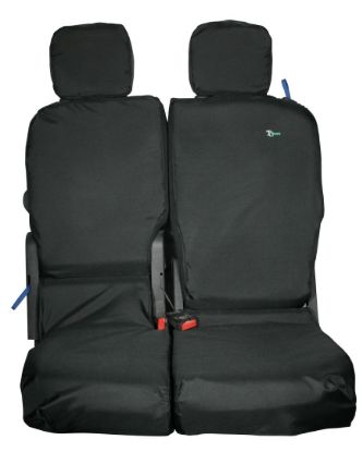 Picture of Town and Country Black Double Passenger Seat Cover | Peugeot Partner 2008-2018 | CPDPBLK