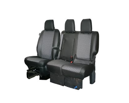 Picture of Town and Country Luxury Single and Folding Double Front Seat Cover Set | Vauxhall Vivaro 2019-Onwards | LU4430