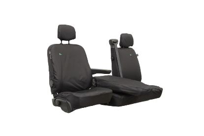 Picture of Town and Country Black Single Piece Seat Cover for Double Passenger Base | Nissan NV400 2010-Onwards | RMFSBLK