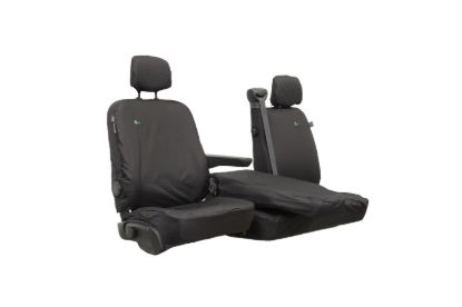 Picture of Town and Country Black Single Piece Seat Cover for Double Passenger Base | Nissan NV400 2010-Onwards | RMFSBLK