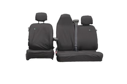 Picture of Town and Country Black Single Piece Seat Cover for Double Passenger Base | Renault Master 2010-Onwards | RMFSBLK