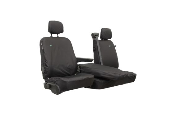 Picture of Town and Country Black Single Piece Seat Cover for Double Passenger Base | Renault Master 2010-Onwards | RMFSBLK
