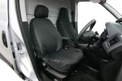 Picture of Town and Country Driver or Passenger Seat Cover in Black | Fiat Doblo 2010-Onwards | TA3761