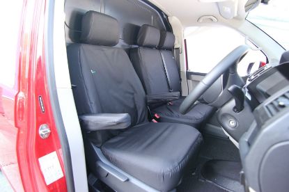 Picture of Town and Country Black Single Seat Cover | Volkswagen Transporter T5 and T6 | TA3884