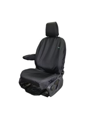Picture of Town and Country Black Single Passenger Seat Cover | Ford Transit Custom 2013-2023 | TA5055