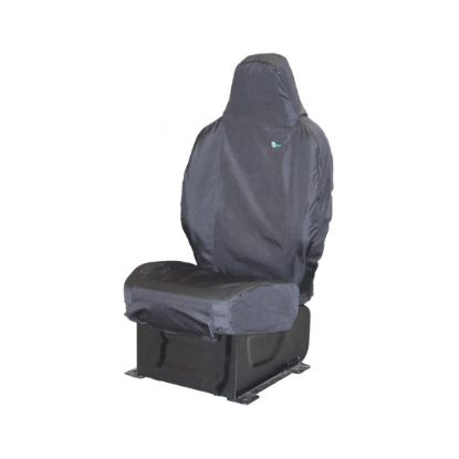 Picture of Town and Country Black Single Passenger Seat Cover (Fixed Headrest) | Vauxhall Combo 2018-Onwards | TA6540
