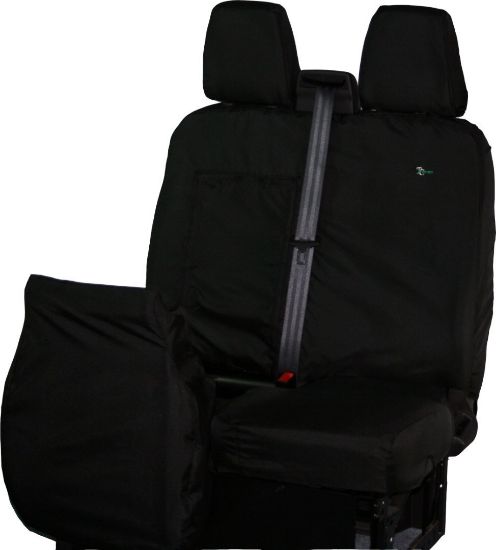 Picture of Town and Country Black Double Seat Cover | Ford Transit Custom 2013-2023 | TCDBLK